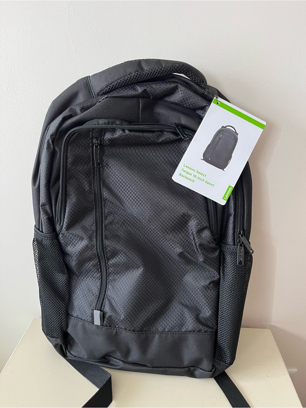 Lenovo Black Laptop Backpack with Mesh Side Pockets